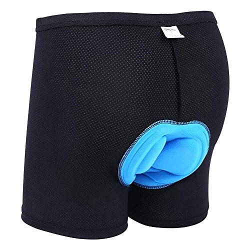 Ohuhu Unisexe (Hommes/Femmes) Sueur Absorbant volatilité Séchage Rapide Gel 3D rembourré de vélos Cyclisme sous-vêtements Sport Shorts Pant, Noir(M)