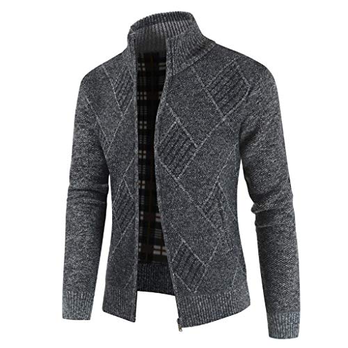 Manches Longues Serré Cardigans Homme Fermeture Eclair Zip POPLY Tricotés Fins Pull Homme DéContracté Pullover Chandail en Tricoté Ajusté en Tricot Chaud de la Mode Sweatshirt Slim Fit