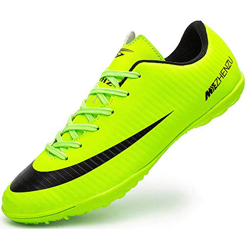 Ikeyo Chaussures de Football Homme Profession Athlétisme Entrainement Chaussures de Sport Adolescents en Plein Air Unsisexe - Vert - 36 EU