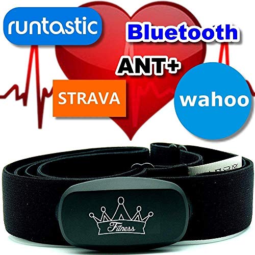 Heartbeat ANT+ & Bluetooth für Garmin Wahoo Polar RUNTASTIC Strava ENDOMONDO compatible avec Tomtom Apple iPhone Brustgurt Herzfrequenzmesser HRM Sensor (Heartbeat)