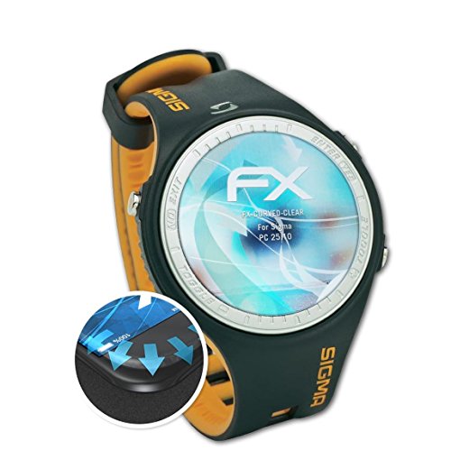 atFoliX Protecteur d'écran pour Sigma PC 25.10 Film Protecteur - 3 x FX-Curved-Clear Souple Film Protection d'écran pour Les écrans convexes - Protection sur Toute la Surface à Ras Bord