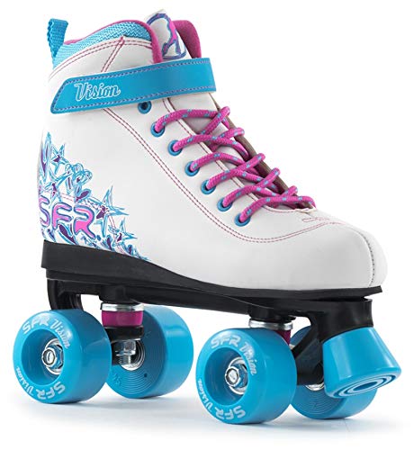 SFR Vision II Patins à roulettes pour Enfant Blanc/rose/violet/blanc/bleu/32