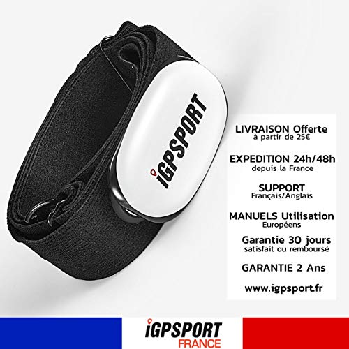 IGPSPORT HR40 - Ceinture de Cardio Fréquence ECG (Electro Cardio Gramme) Fitness HRM Bluetooth et Ant+