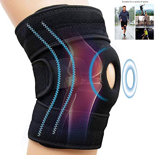 AINOLAN Genouillère Rotulienne et Ligamentaire - Attelle de Genou Support Course Jogging Exercice Ajustable Unisexe - Souple et Respirante - Protection pour Course à Pied,Sports