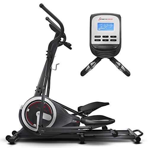 Sportstech Vélo elliptique d’Appartement CX640 Compatible Application Smartphone, Roue d’inertie 24 KG, 26 programmes d’entraînement, Fonction HRC, Porte-Tablette, Appareil Fitness