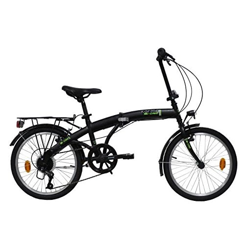 E.DE.N. Bikes Velo 20'' Pliant - 6 Vitesses Equipe Garde Boue ET Porte Bagages