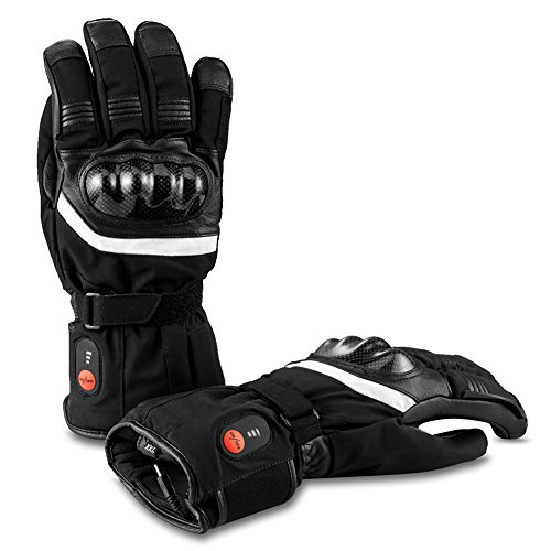 Savior Heated Gants Chauffants avec Batterie Rechargeable Li-ION pour Hommes et Femmes, Gants Chauffants pour Le Cyclisme Randonnée Moto Ski L'alpinisme, autonomie jusqu'à 2,5 à 6 Heures.