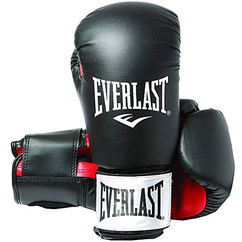 Everlast Rodney 1803 12 oz Gants de Boxe entraînement muscles pectoraux mixte adulte Noir/Rouge 30 cm