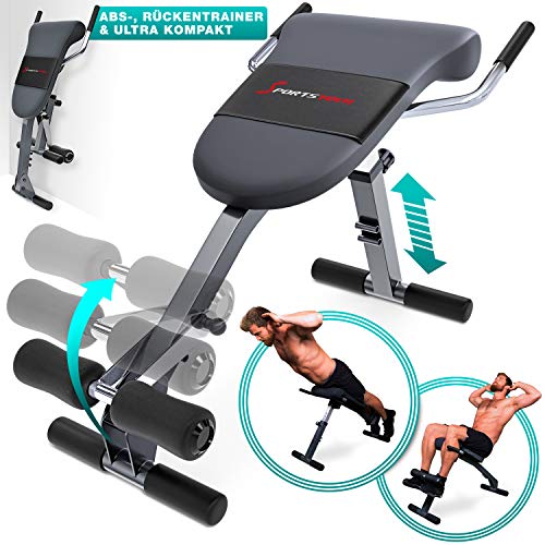 Sportstech Appareil de Musculation du Dos et des abdominaux 3-en-1 BRT200, Banc Sit-up Pliable incliné, Hyper Extension, Multifonctionnel, Fitness Maison, 5 Angles d'Inclinaison (BRT200)