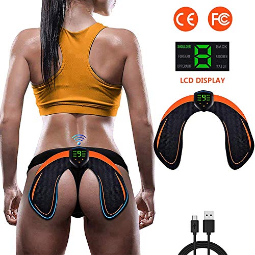 ZHENROG Hips Trainer Electrostimulateurs fessier,Electrostimulation Musculaire USB Charge Affichage LCD pour Aider à Façonner Le Muscle et à Sculpter Les Courbes et Raffermir Les Fesses