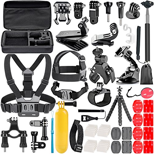 Neewer pour GoPro Hero 7/6/5/4 Session, Hero 1/2/3/3+/4/5, SJ4000/5000 58-en-1 Action Caméra Kit d'Accessoires, Nikon et Sony Sport DV Natation Aviron Escalade Vélo Camping et Autres