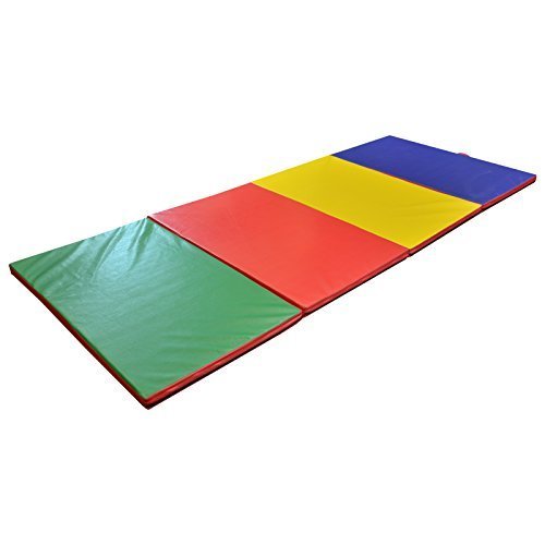 PRISP Tapis de Gymnastique 10' x 4' x 2, Matelas Fitness et de Gym Épais  et Pliable pour la Maison