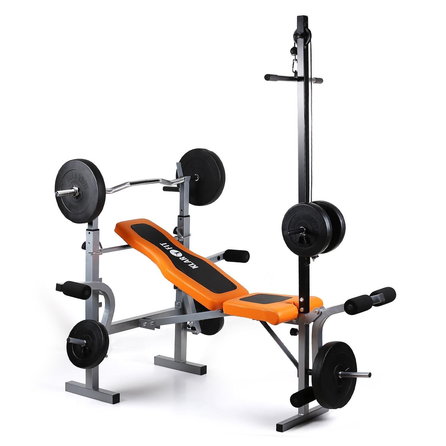 Citysports s1 banc de musculation pliable multifonction tout-en-1 avec 7  positions ajustables; 2 sangles d'entraînement à domicile - Conforama